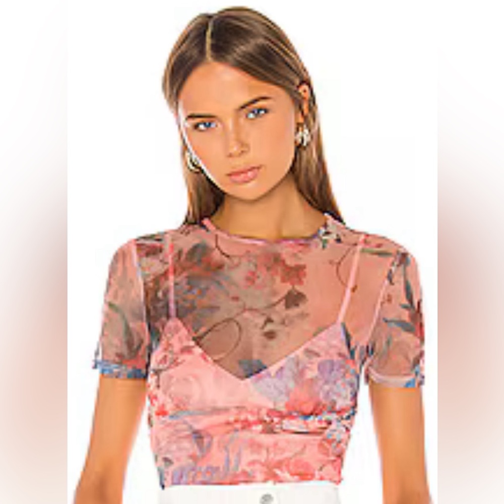SUPERDOWN Sheer Tee with Bralette